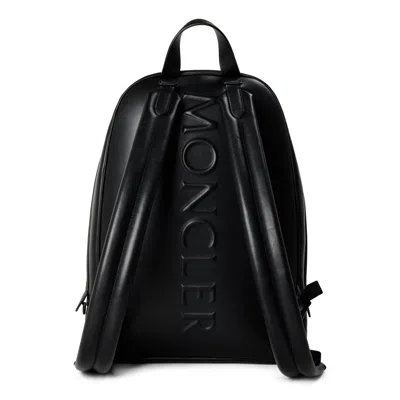 Moncler Leather Backpack In Black