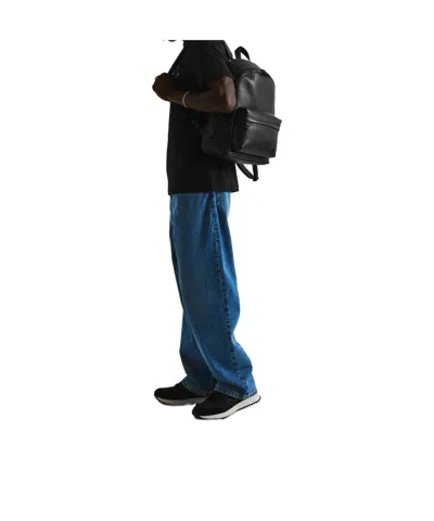 Moncler Leather Backpack In Black