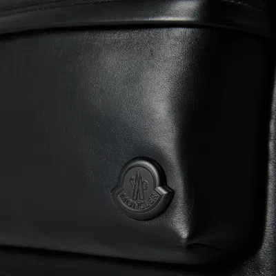 Moncler Leather Backpack In Black