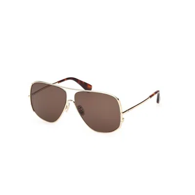 Max Mara Shield Frame Sunglasses In Golden