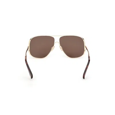 Max Mara Shield Frame Sunglasses In Golden