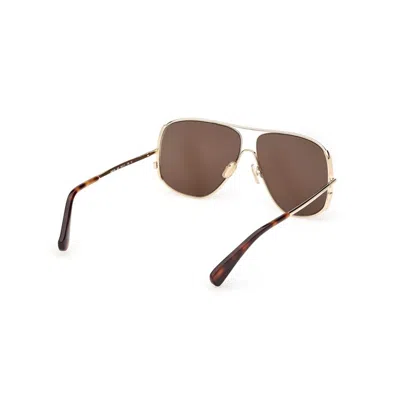 Max Mara Shield Frame Sunglasses In Golden
