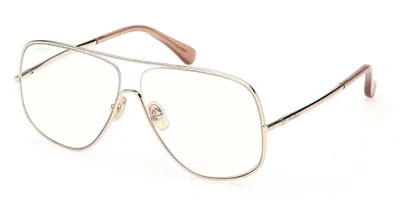 Max Mara Shield Frame Glasses In Bright Gold