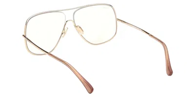Max Mara Shield Frame Glasses In Bright Gold