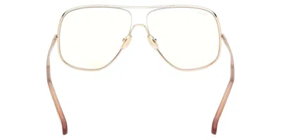 Max Mara Shield Frame Glasses In Bright Gold