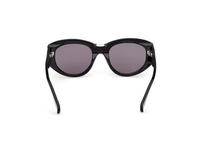 Max Mara Oval Frame Sunglasses In Black