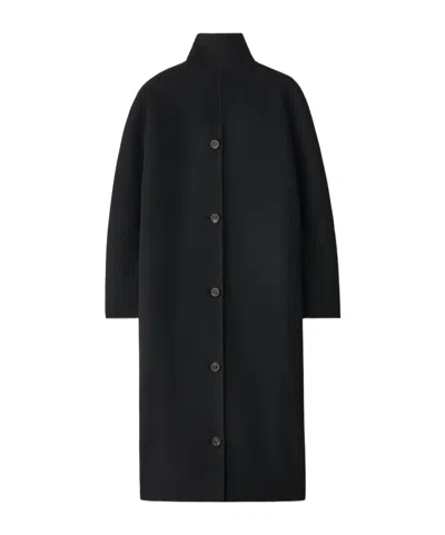 Lisa Yang Doublé Button Coat In Black