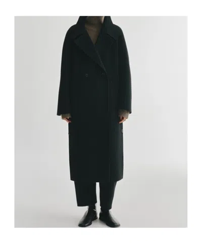 Lisa Yang Doublé Button Coat In Black
