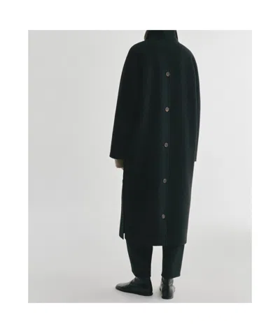 Lisa Yang Doublé Button Coat In Black