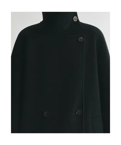 Lisa Yang Doublé Button Coat In Black
