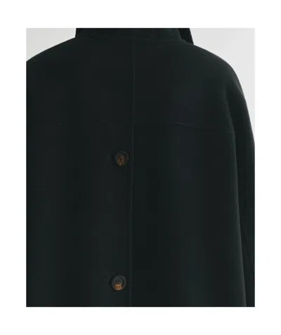 Lisa Yang Doublé Button Coat In Black