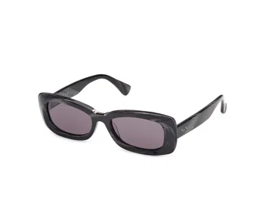 Max Mara Rectangular Frame Sunglasses In Black