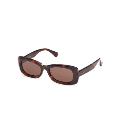 Max Mara Rectangular Frame Sunglasses In Brown