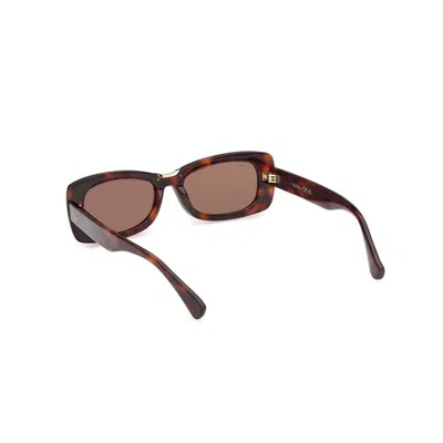 Max Mara Rectangular Frame Sunglasses In Brown