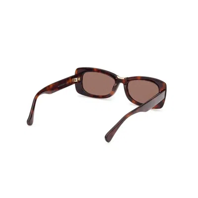 Max Mara Rectangular Frame Sunglasses In Brown