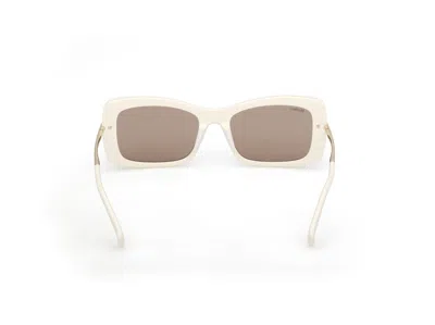 Max Mara Rectangular Frame Sunglasses In Bright White