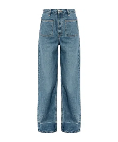 Samsoe & Samsoe Sarebecca Patch-pocket Jeans In Blue