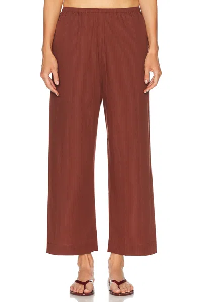 Deiji Studios Ease Trouser In Rust Stripe