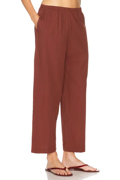 Deiji Studios Ease Trouser In Rust Stripe