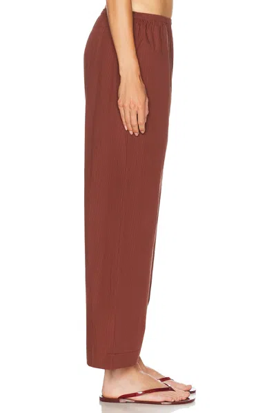 Deiji Studios Ease Trouser In Rust Stripe