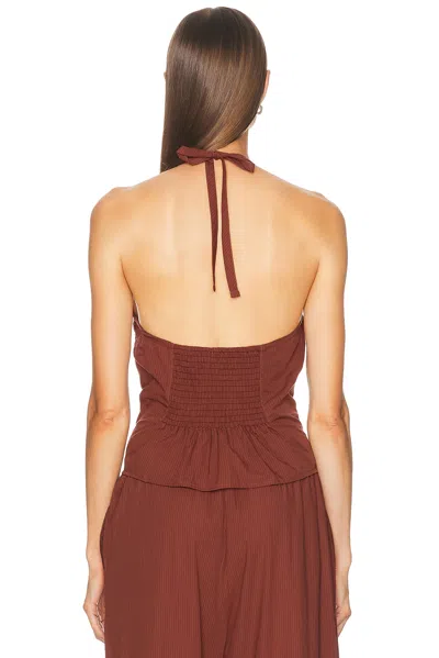 Deiji Studios Folded Top In Rust Stripe