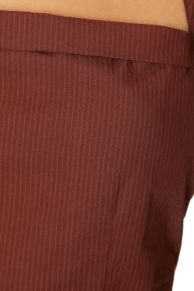 Deiji Studios Folded Top In Rust Stripe