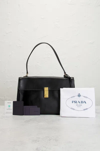 Pre-owned Prada Soft Sound Shoulder Bag In Black