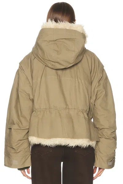 Marc Jacobs Cropped Cargo Parka In Utility Khaki