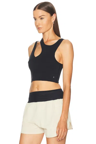 On Studio Asymmetric Crop Top In Black