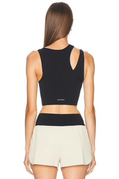 On Studio Asymmetric Crop Top In Black