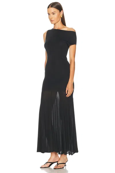 St Agni St. Agni Jersey Circle Hem Maxi Dress In Charcoal