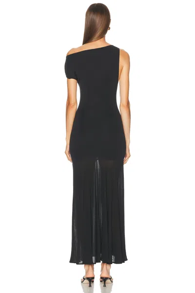 St Agni St. Agni Jersey Circle Hem Maxi Dress In Charcoal