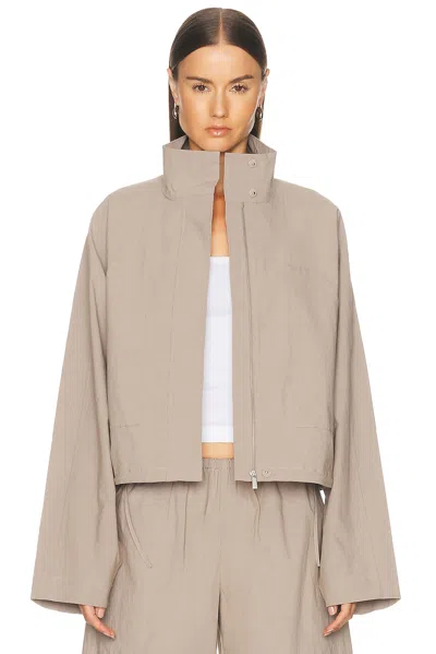 St Agni Technical Cotton Carpenter Jacket In Grey Stone