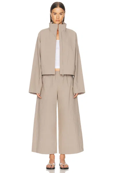 St Agni Technical Cotton Carpenter Jacket In Grey Stone