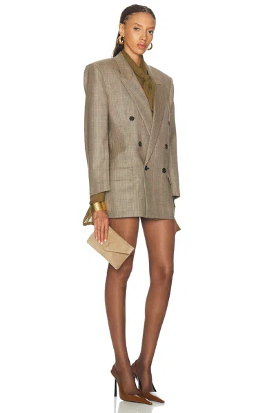 Saint Laurent Small On Chain Pouch In Light Cumin