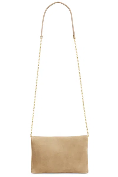 Saint Laurent Small On Chain Pouch In Light Cumin