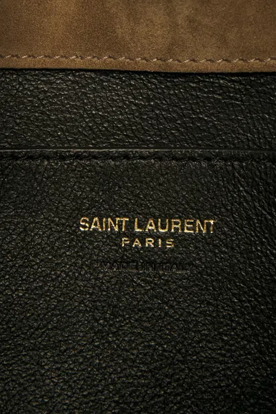 Saint Laurent Small On Chain Pouch In Light Cumin