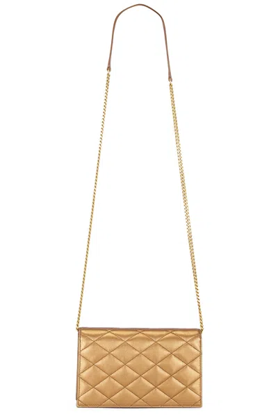 Saint Laurent Chain Wallet In Cool Bronze