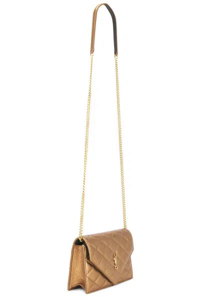 Saint Laurent Chain Wallet In Cool Bronze