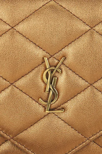 Saint Laurent Chain Wallet In Cool Bronze