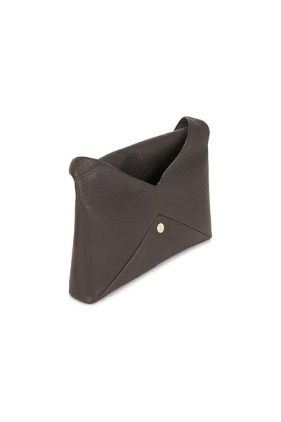 Saint Laurent Large Envelope Pouch Bag In Santal