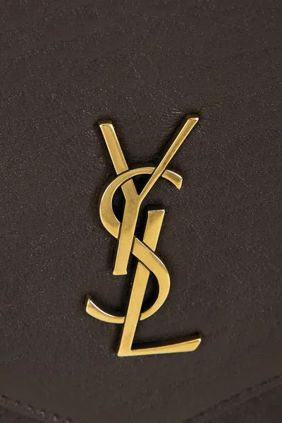 Saint Laurent Large Envelope Pouch Bag In Santal