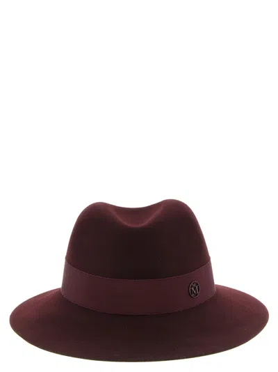 Maison Michel Stitching Detail Pullover Hat In Brown