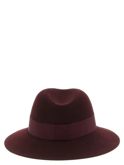 Maison Michel Stitching Detail Pullover Hat In Brown