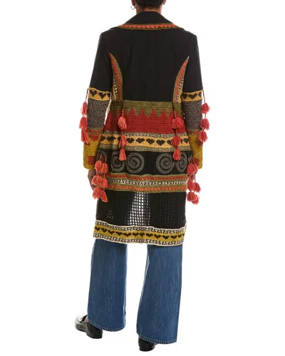 L'agence Kada Suiting Crochet Mix Wool-blend Coat In Multi