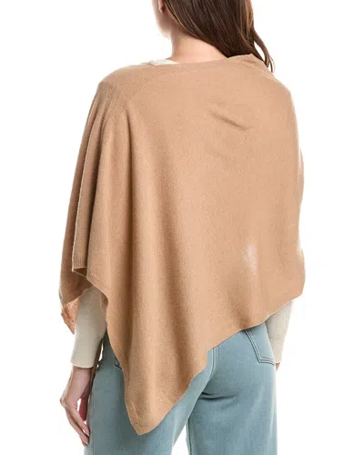 Sofia Cashmere Sofiacashmere Jersey Solid Wool & Cashmere-blend Poncho In Red