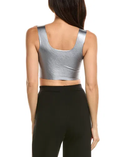 Commando Square Neck Crop Top In Silver