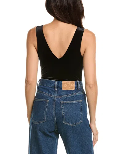 Commando Velvet Deep V Bodysuit In Black