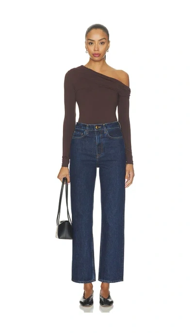 Afrm Bria Top In Chocolate