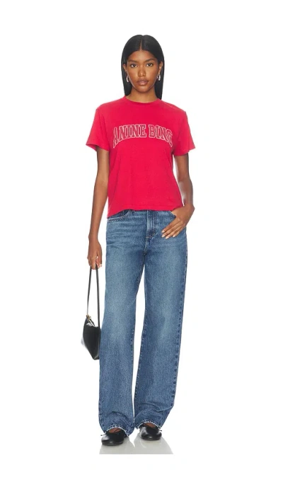 Anine Bing Shelley Tee In Red
